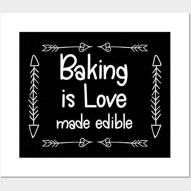 Baker - Baking Is Love Made Edible Wall Art by Kudostees